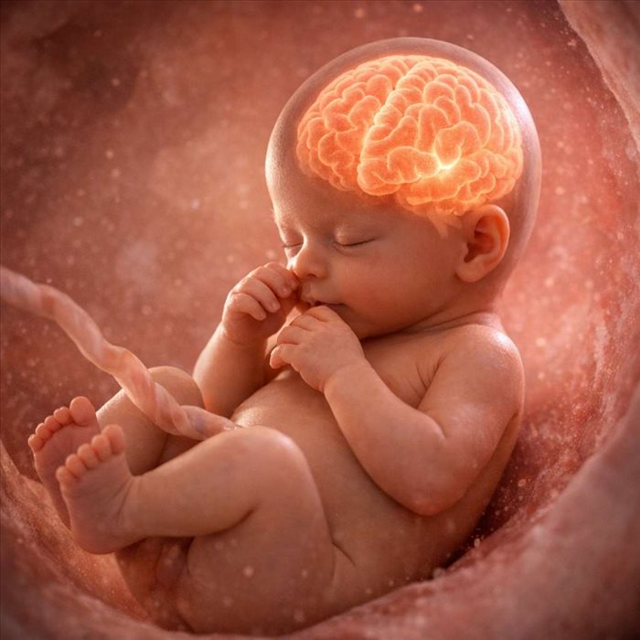 Développement du cerveau du fœtus au 2e trimestre