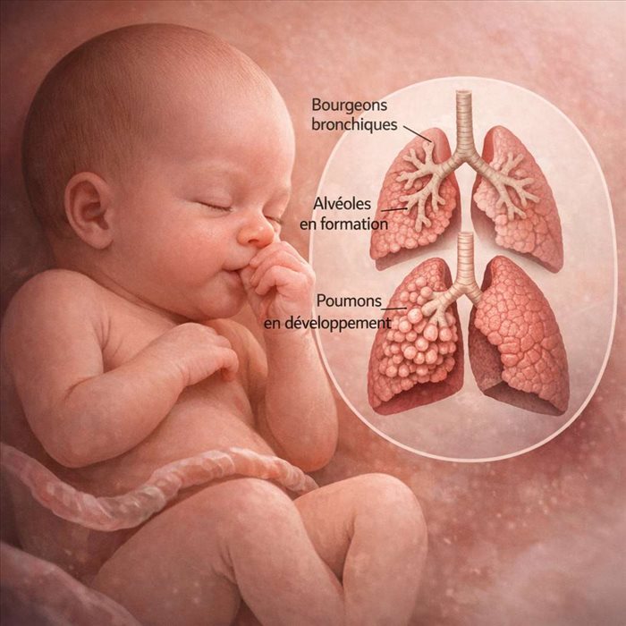Développement des poumons du fœtus : étapes avant la naissance