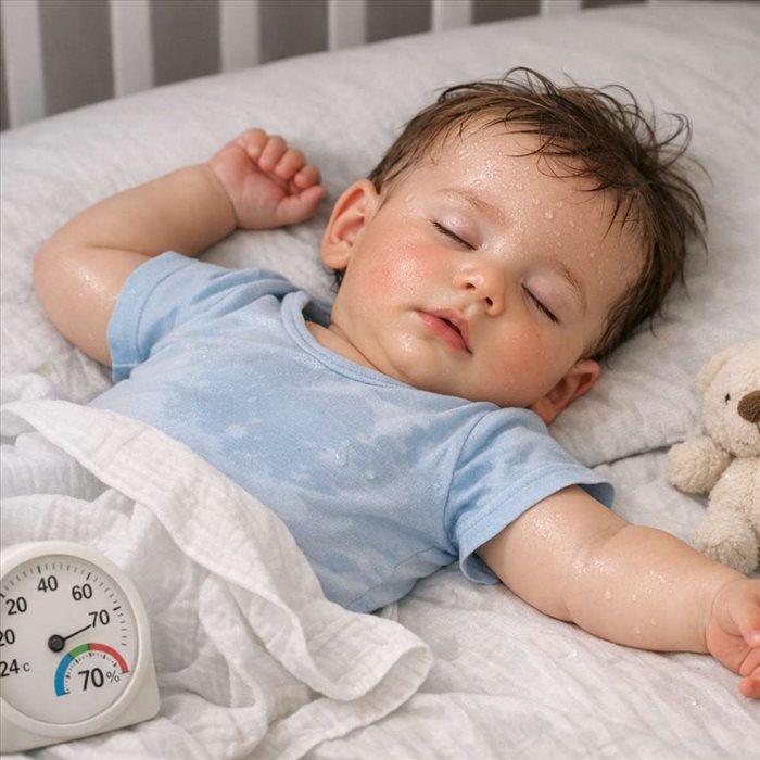 Pourquoi bébé transpire beaucoup pendant son sommeil ?