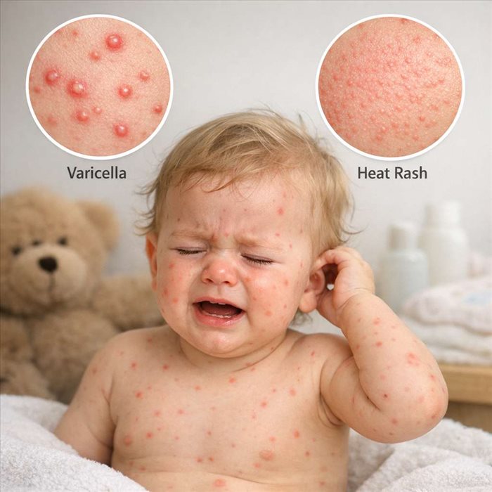 Varicelle ou boutons de chaleur chez bébé ? Les reconnaître
