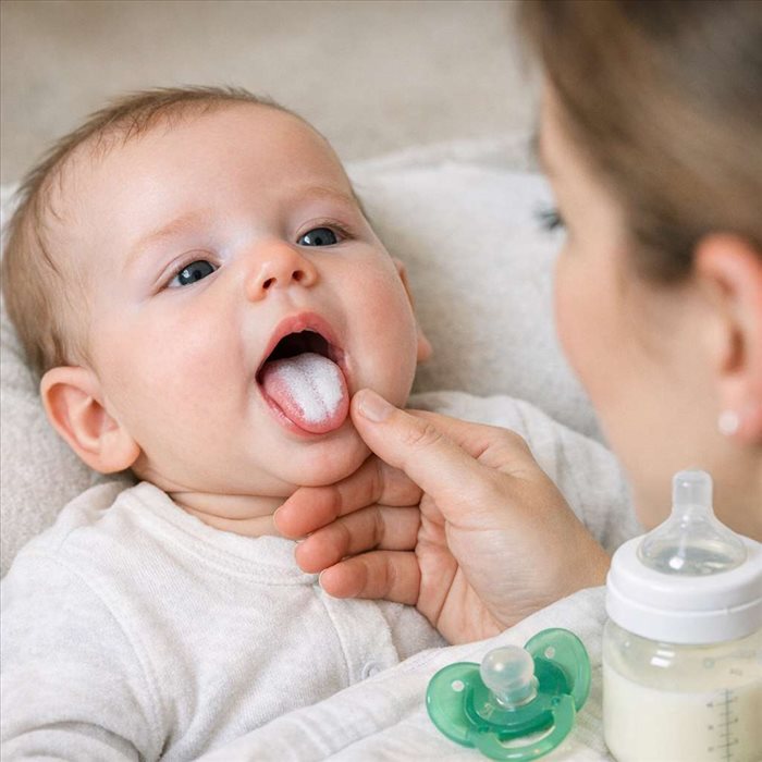 Pourquoi bébé a-t-il la langue blanche après les tétées ?